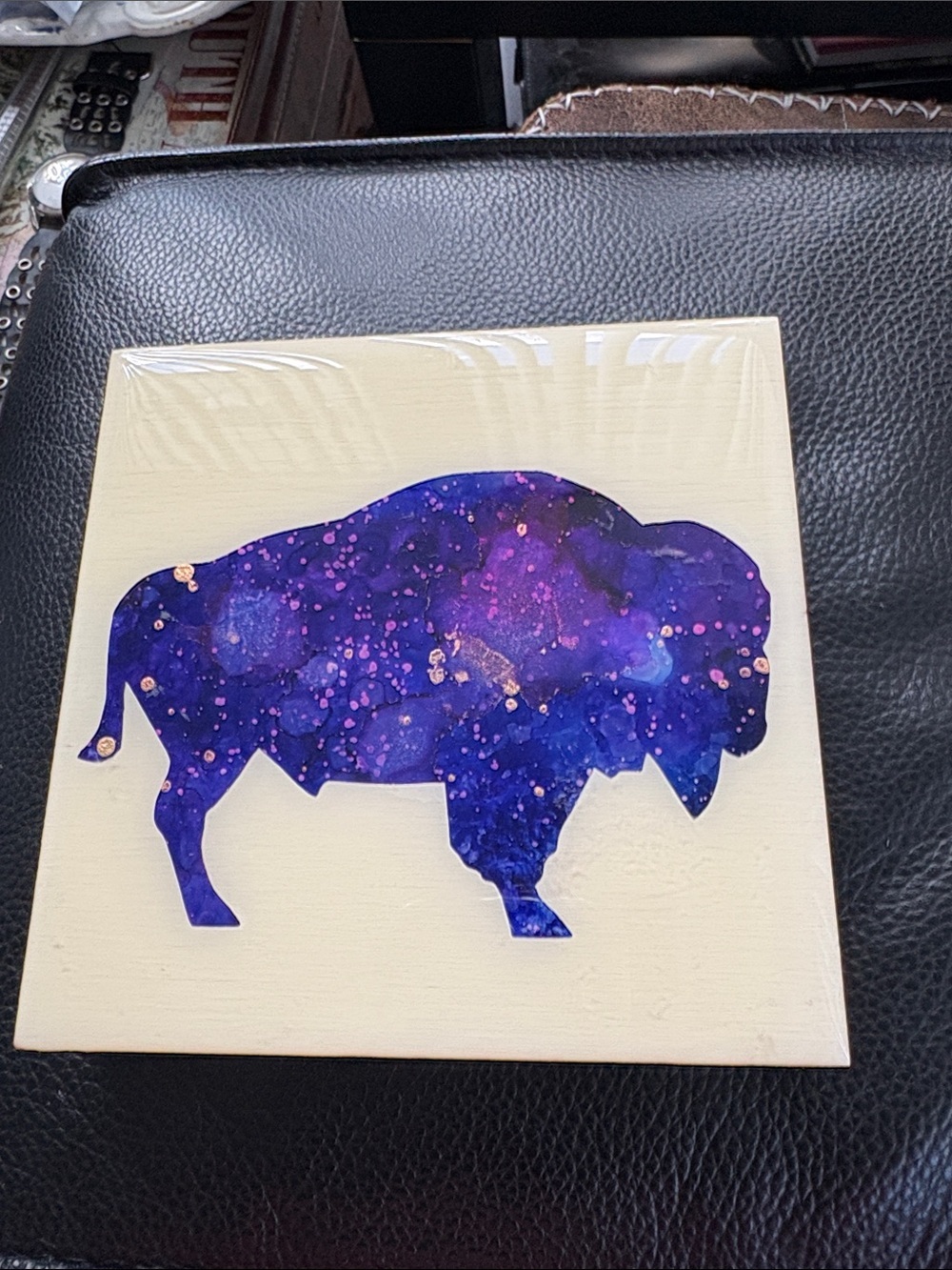 Buffalo Spirit Fluid Resign Art Work